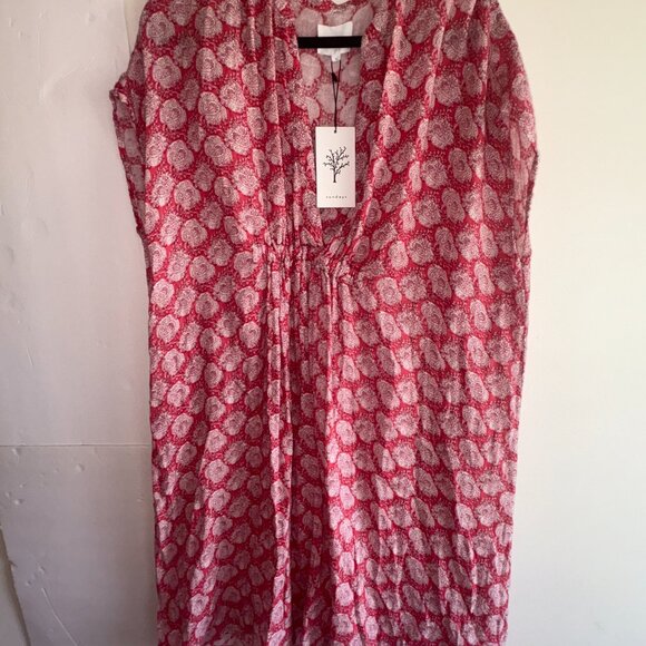 NEW NWT We are Sundays Red Tunic Coverup Dress Stretch 100% Cotton size 0 - Picture 1 of 12